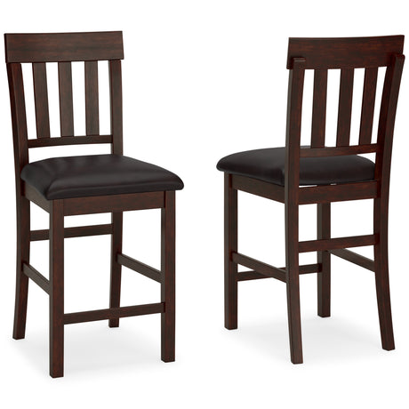 Haddigan 2-Piece Bar Stool in Dark Brown from Ashley Furniture - Luna Furniture