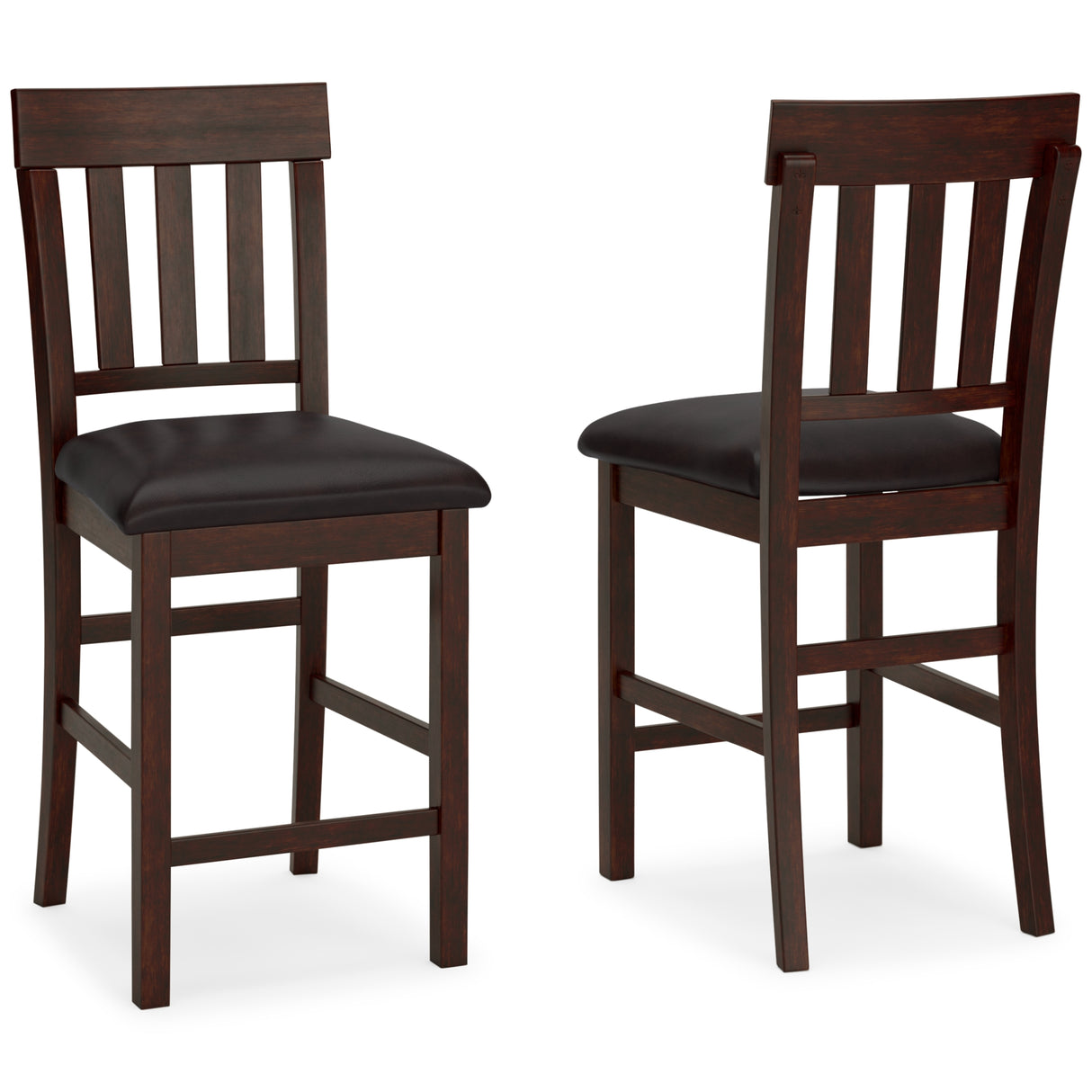Haddigan Dark Brown Counter Height Barstool, Set of 2 from Ashley Furniture - Luna Furniture