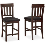 Haddigan Dark Brown Counter Height Barstool, Set of 2 from Ashley Furniture - Luna Furniture