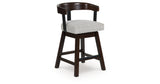 Haddigan Dark Brown Counter Height Barstool, Set of 2 from Ashley Furniture - Luna Furniture
