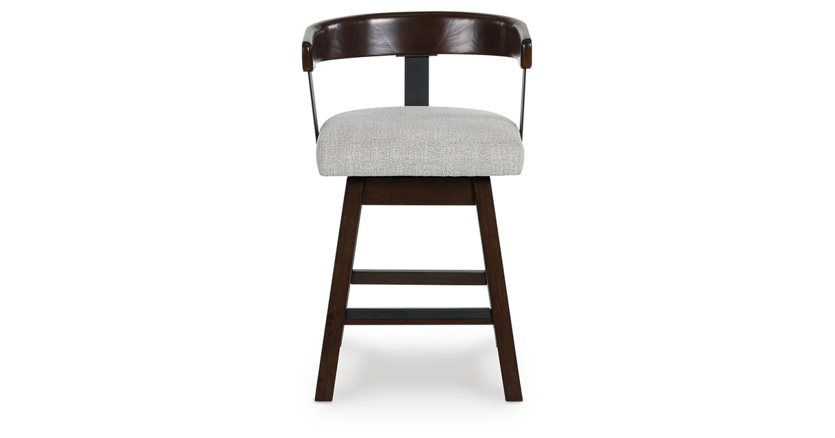 Haddigan Dark Brown Counter Height Barstool, Set of 2 from Ashley Furniture - Luna Furniture