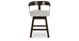 Haddigan Dark Brown Counter Height Barstool, Set of 2 from Ashley Furniture - Luna Furniture