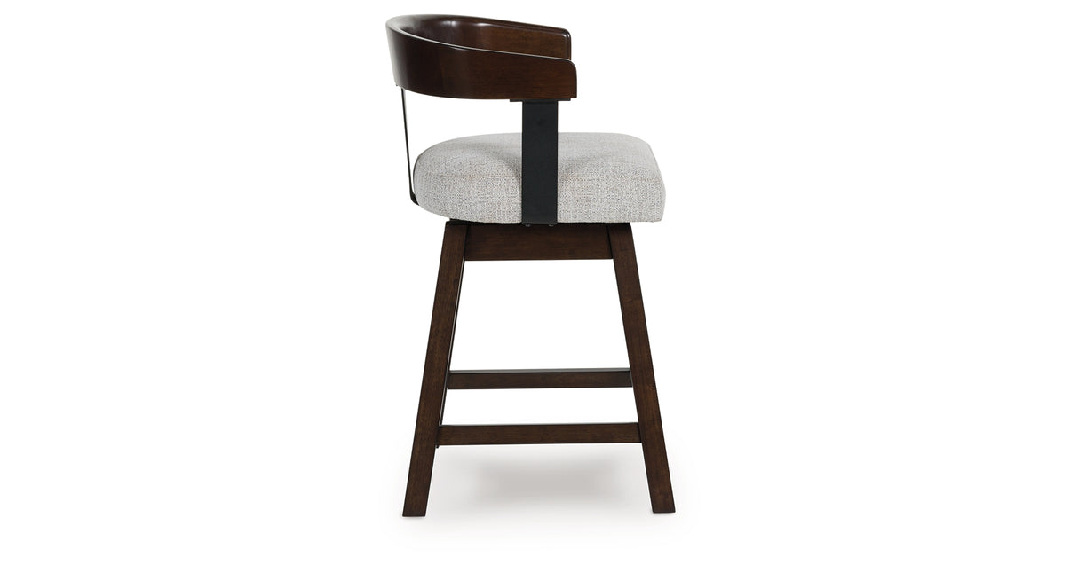 Haddigan Dark Brown Counter Height Barstool, Set of 2 from Ashley Furniture - Luna Furniture