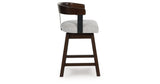 Haddigan Dark Brown Counter Height Barstool, Set of 2 from Ashley Furniture - Luna Furniture