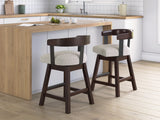 Haddigan Dark Brown Counter Height Barstool, Set of 2 from Ashley Furniture - Luna Furniture