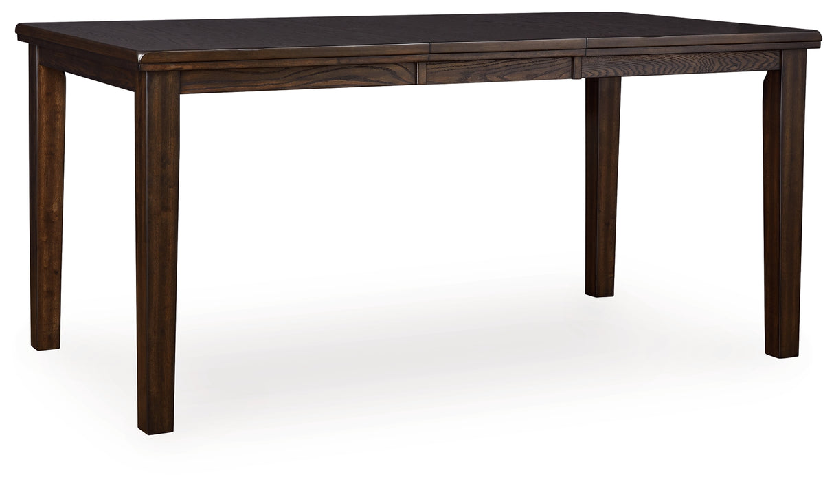 Haddigan Dark Brown Counter Height Dining Extension Table from Ashley - Luna Furniture