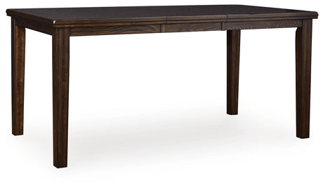 Haddigan Dark Brown Counter Height Extension Table and 8 Barstools from Ashley - Luna Furniture