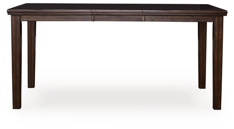 Haddigan Dark Brown Counter Height Dining Extension Table from Ashley - Luna Furniture