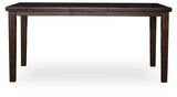 Haddigan Dark Brown Counter Height Extension Table and 8 Barstools