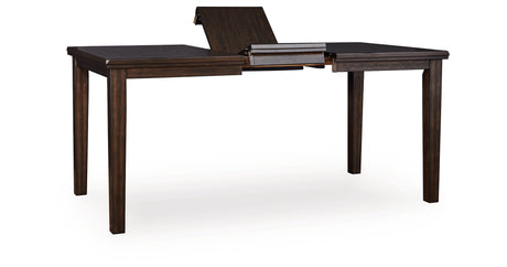 Haddigan Dark Brown Counter Height Dining Extension Table from Ashley - Luna Furniture