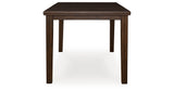 Haddigan Dark Brown Counter Height Dining Table and 4 Barstools from Ashley Furniture - Luna Furniture