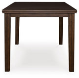 Haddigan Dark Brown Counter Height Dining Table and 4 Barstools from Ashley Furniture - Luna Furniture
