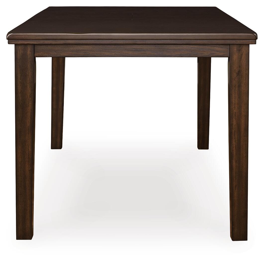 Haddigan Dark Brown Counter Height Extension Table and 8 Barstools
