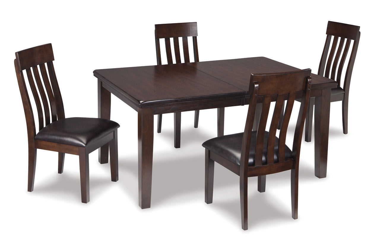 Haddigan Dark Brown Dining Table and 4 Chairs from Ashley Furniture - Luna Furniture