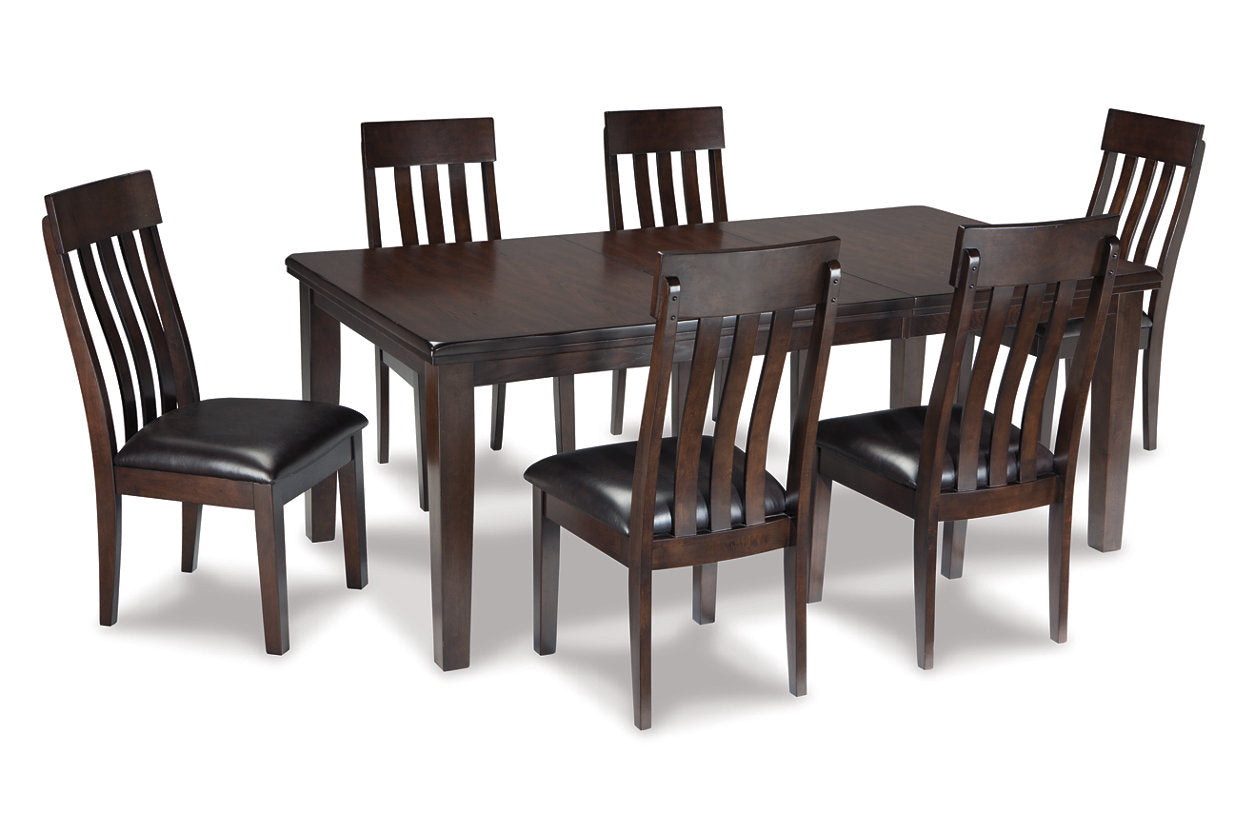 Haddigan Dark Brown Dining Table and 6 Chairs from Ashley Furniture - Luna Furniture