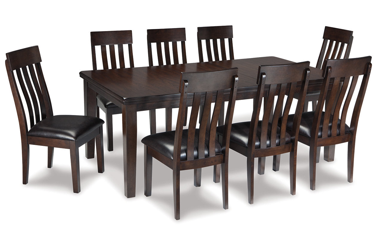 Haddigan Dark Brown Dining Table and 8 Chairs from Ashley - Luna Furniture
