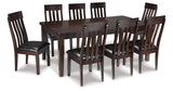 Haddigan Dark Brown Dining Table and 4 Chairs from Ashley Furniture - Luna Furniture