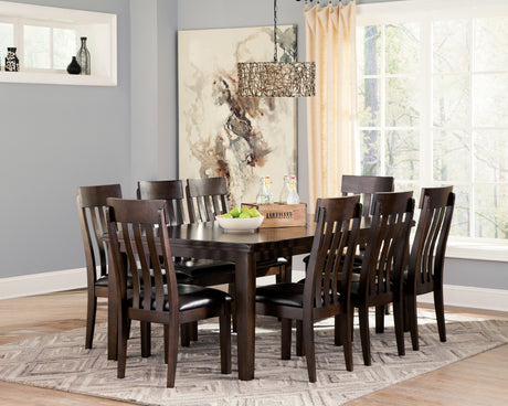 Haddigan Dark Brown Dining Table and 4 Chairs from Ashley Furniture - Luna Furniture