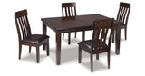 Haddigan Dark Brown Dining Table and 8 Chairs from Ashley Furniture - Luna Furniture