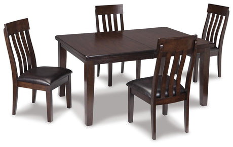 Haddigan Dark Brown Dining Table and 8 Chairs from Ashley Furniture - Luna Furniture