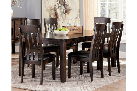 Haddigan Dark Brown Dining Table and 6 Chairs from Ashley Furniture - Luna Furniture
