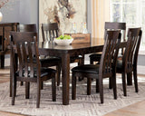 Haddigan Dark Brown Dining Extension Table from Ashley Furniture - Luna Furniture