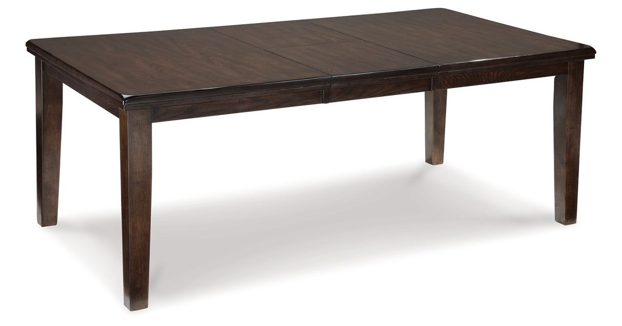 Haddigan Dark Brown Dining Extension Table from Ashley Furniture - Luna Furniture