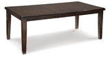 Haddigan Dark Brown Dining Extension Table from Ashley Furniture - Luna Furniture