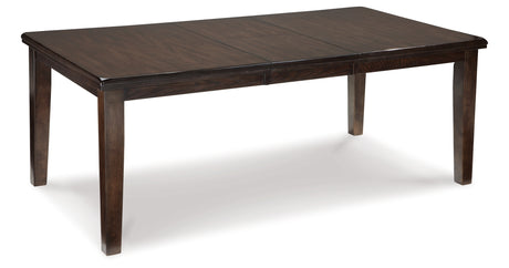 Haddigan Dark Brown Dining Extension Table from Ashley - Luna Furniture