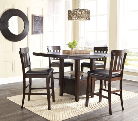 Haddigan 2-Piece Bar Stool in Dark Brown from Ashley Furniture - Luna Furniture