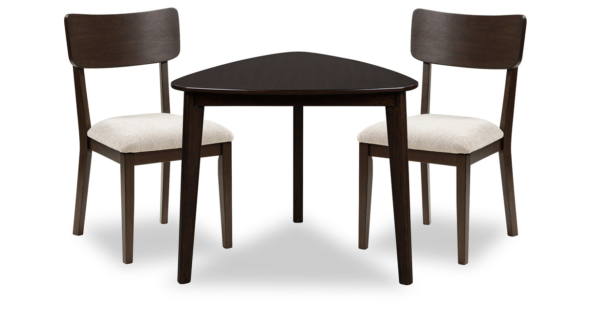 Mallenette Dining Table and 2 Chairs in Merlot from Ashley Furniture - Luna Furniture