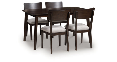 Mallenette Merlot Rectangular Dining Table and 4 Chairs (Set of 5) from Ashley Furniture - Luna Furniture