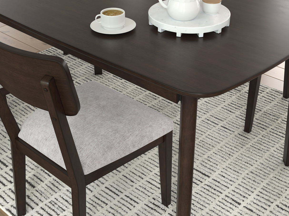 Mallenette Merlot Rectangular Dining Table and 4 Chairs (Set of 5) from Ashley Furniture - Luna Furniture