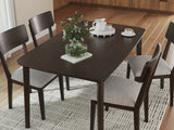 Mallenette Merlot Rectangular Dining Table and 4 Chairs (Set of 5) from Ashley Furniture - Luna Furniture