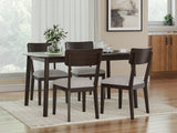 Mallenette Merlot Rectangular Dining Table and 4 Chairs (Set of 5) from Ashley Furniture - Luna Furniture