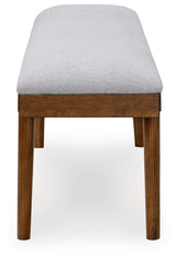 Lyncott Beige/Brown Extension Dining Table, 4 Chairs and Bench from Ashley Furniture - Luna Furniture