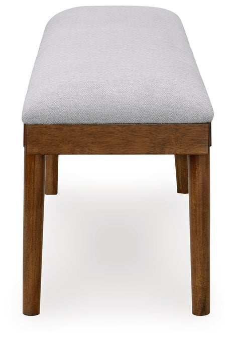 Lyncott Beige/Brown Extension Dining Table, 4 Chairs and Bench from Ashley - Luna Furniture