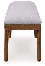 Lyncott Beige/Brown Extension Dining Table, 4 Chairs and Bench from Ashley Furniture - Luna Furniture