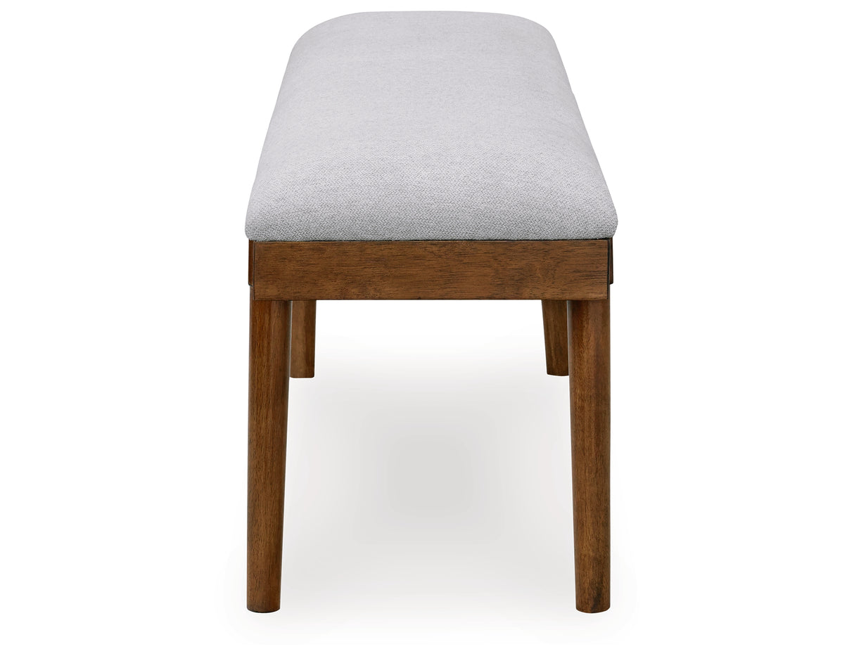 Lyncott Gray/Brown 59" Upholstered Dining Bench from Ashley - Luna Furniture