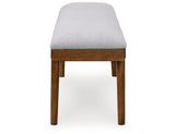 Lyncott Gray/Brown 59" Upholstered Dining Bench from Ashley - Luna Furniture