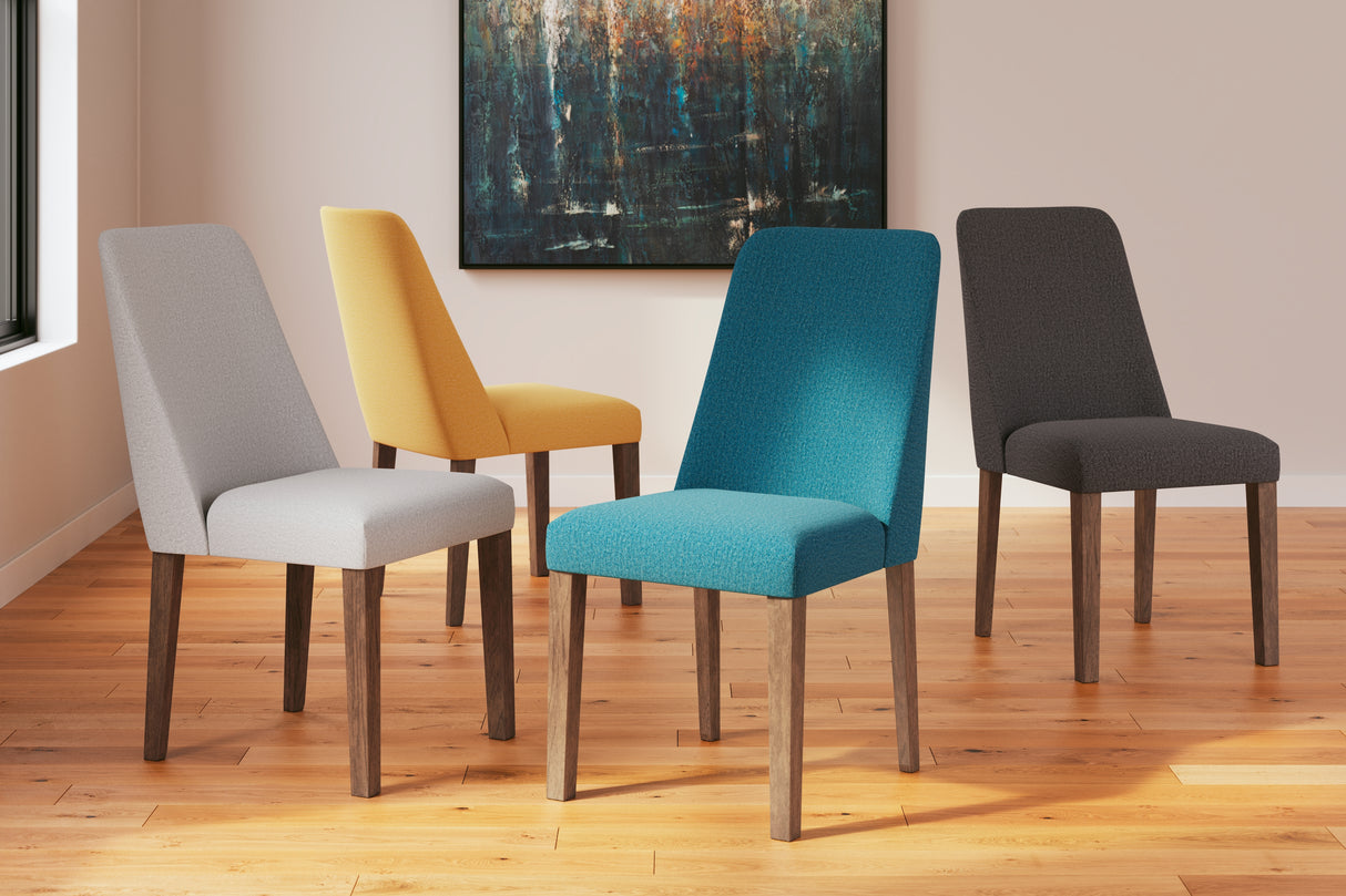 Lyncott Mustard/Brown Dining Chair, Set of 2 from Ashley Furniture - Luna Furniture