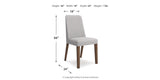 Lyncott Gray/Brown Extension Dining Table and 6 Chairs from Ashley Furniture - Luna Furniture