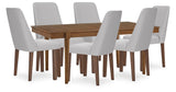 Lyncott Gray/Brown Extension Dining Table and 6 Chairs from Ashley Furniture - Luna Furniture