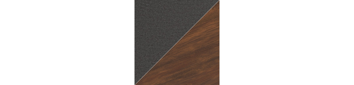 Lyncott Charcoal/Brown Extension Dining Table and 6 Chairs from Ashley Furniture - Luna Furniture