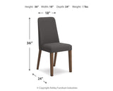 Lyncott Charcoal/Brown Extension Dining Table and 4 Chairs from Ashley Furniture - Luna Furniture