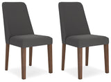 Lyncott Charcoal/Brown Dining Chair, Set of 2 from Ashley Furniture - Luna Furniture
