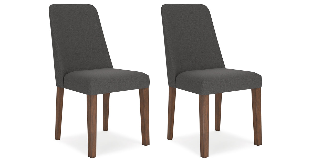Lyncott Charcoal/Brown Extension Dining Table and 6 Chairs from Ashley Furniture - Luna Furniture