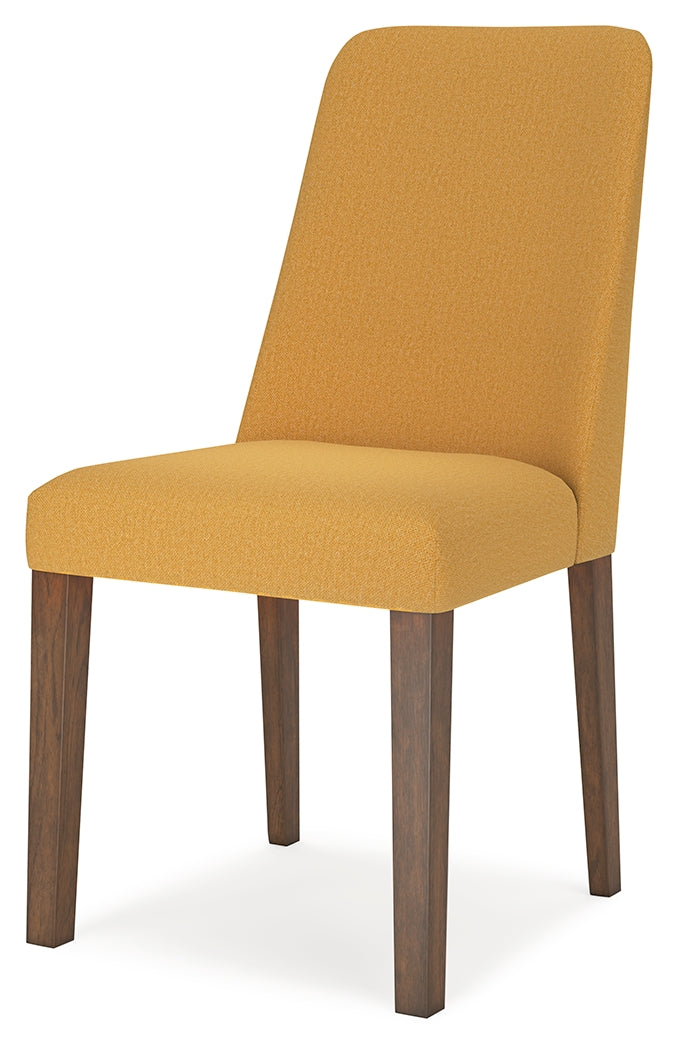 Lyncott Mustard/Brown Dining Table and 4 Chairs from Ashley - Luna Furniture