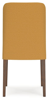 Lyncott Mustard/Brown Dining Table and 4 Chairs from Ashley - Luna Furniture