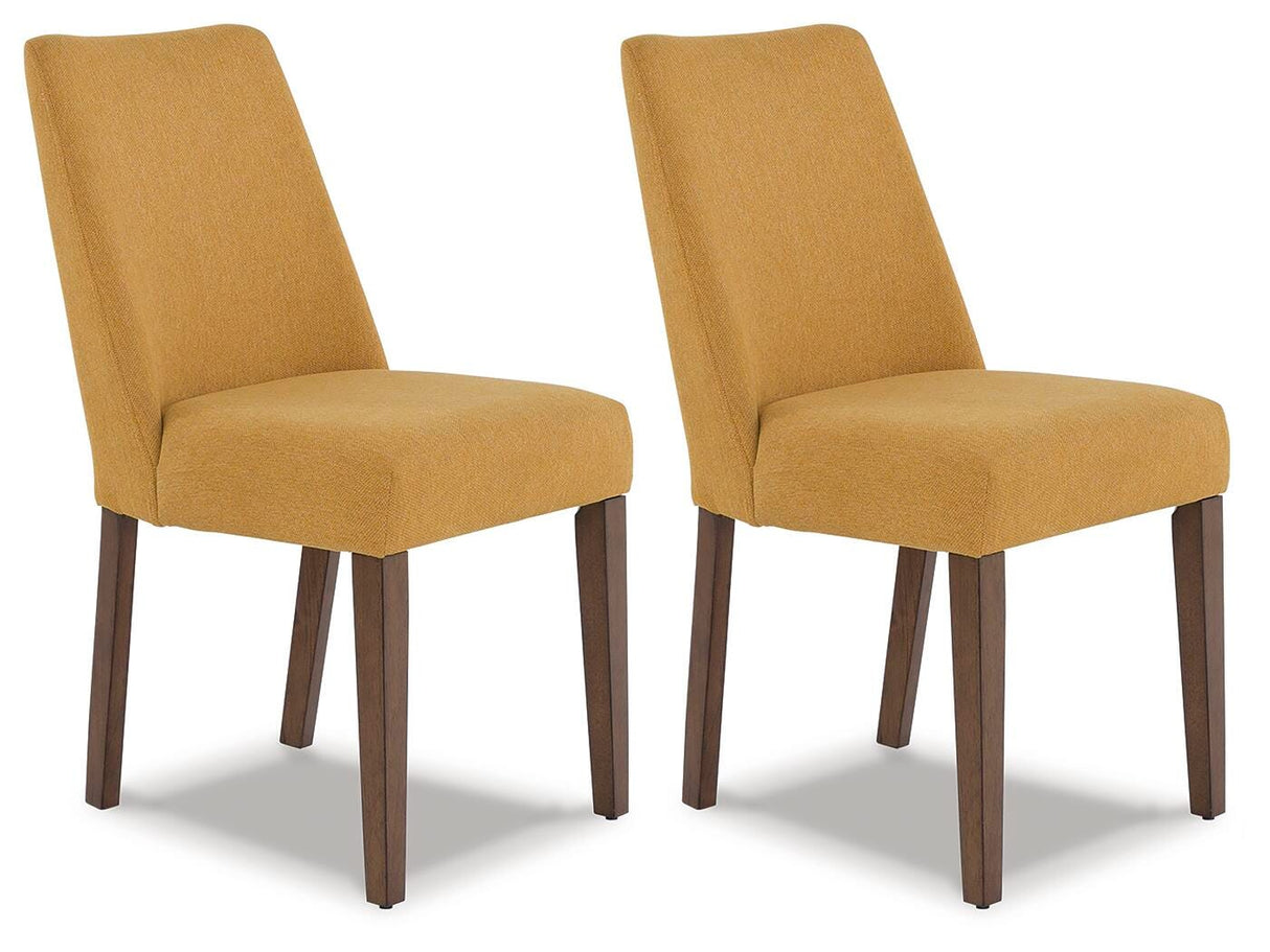 Lyncott Mustard/Brown Dining Chair, Set of 2 from Ashley Furniture - Luna Furniture